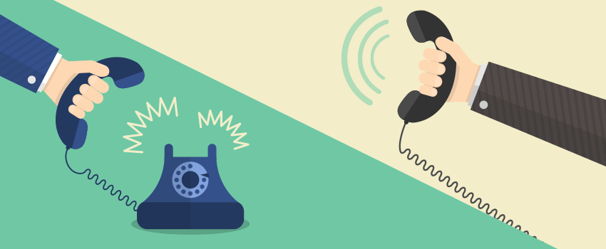 Two telephones